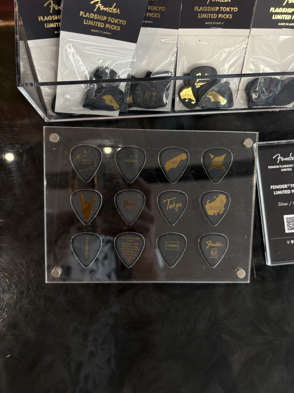 Limited edition picks at the Fender Flagship Tokyo store