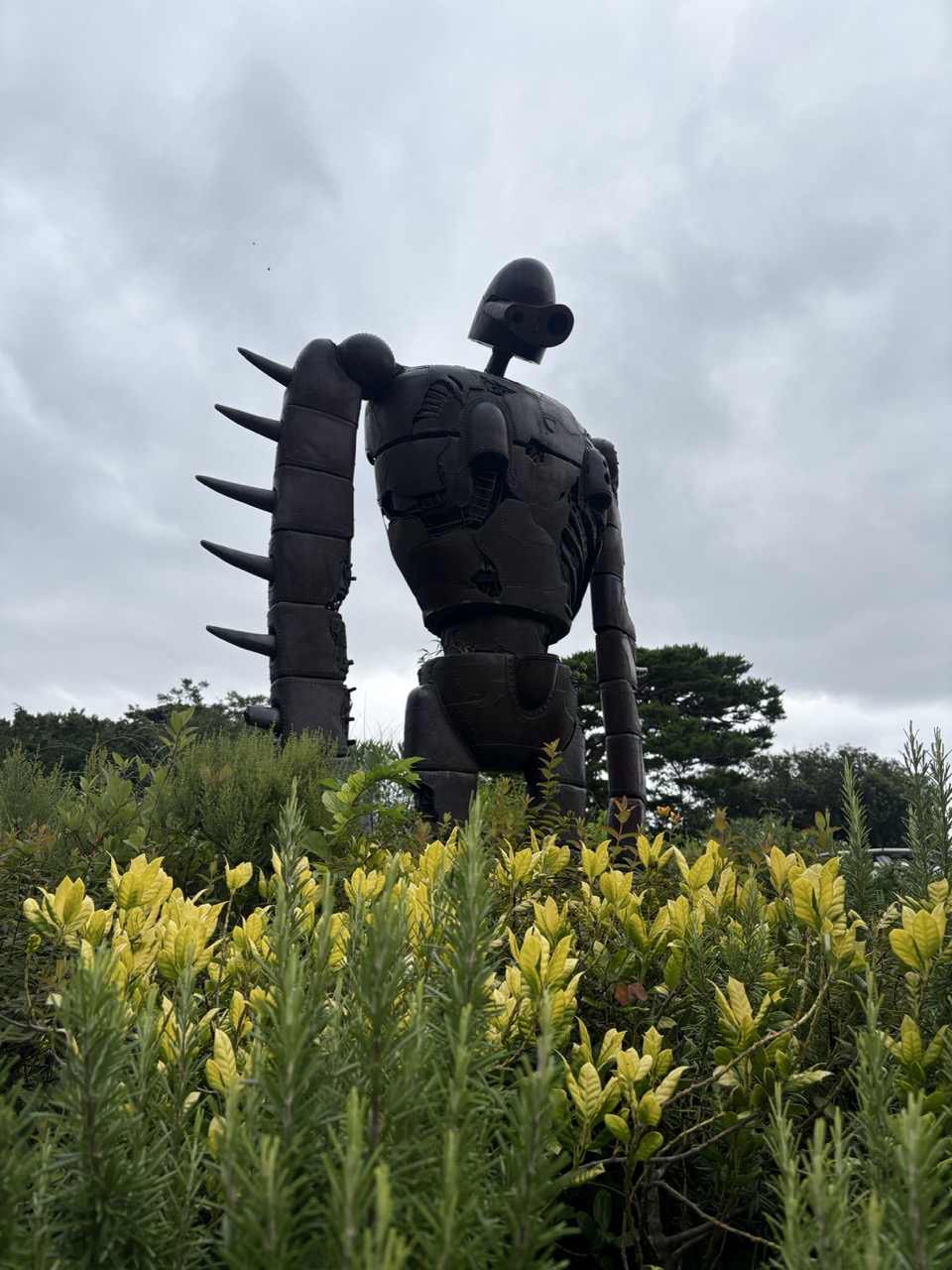 The robot soldier from Laputa on the roof of the Ghibli Museum